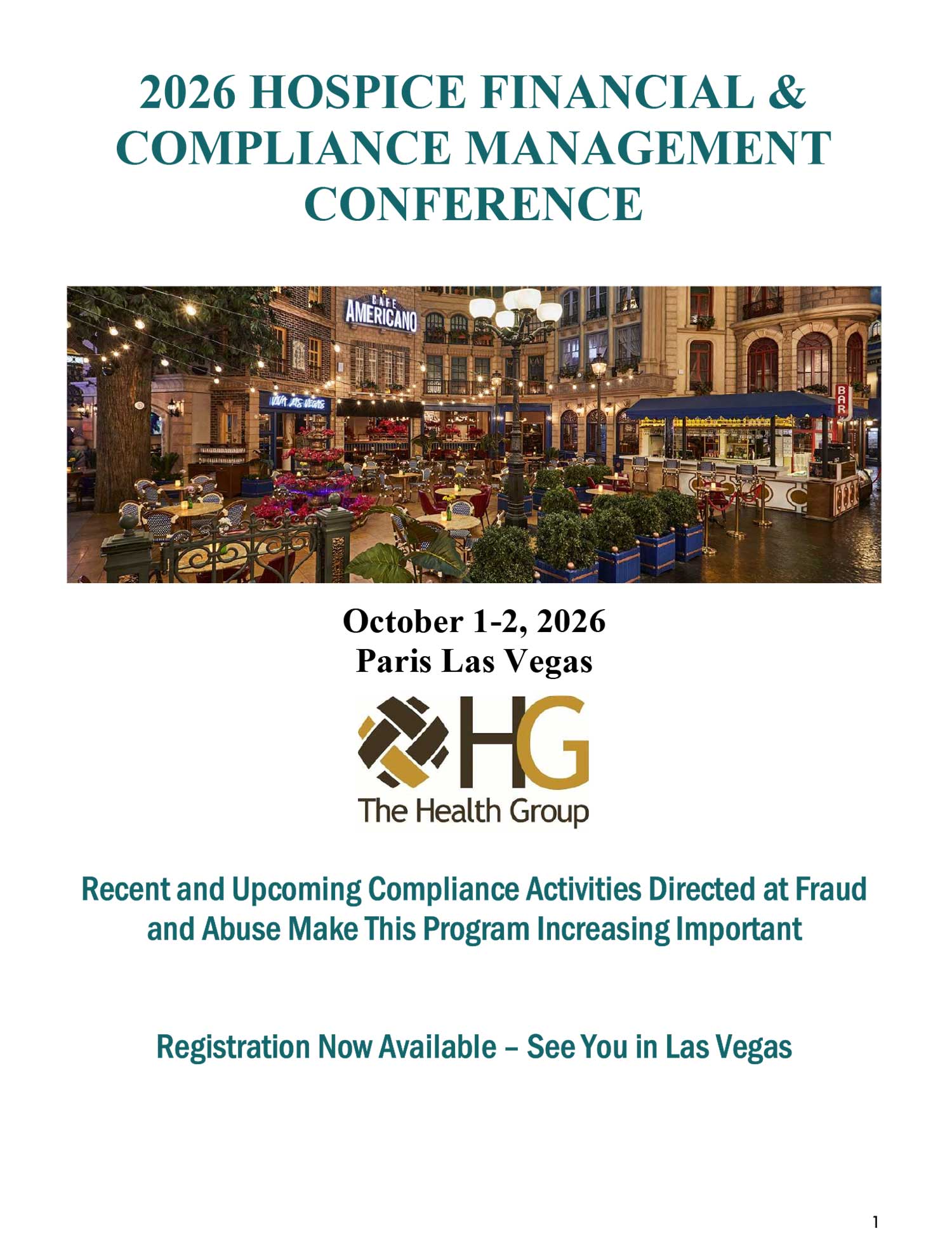 2026 Hospice Financial Administration Conference 2026 Hospice Financial Administration Conference